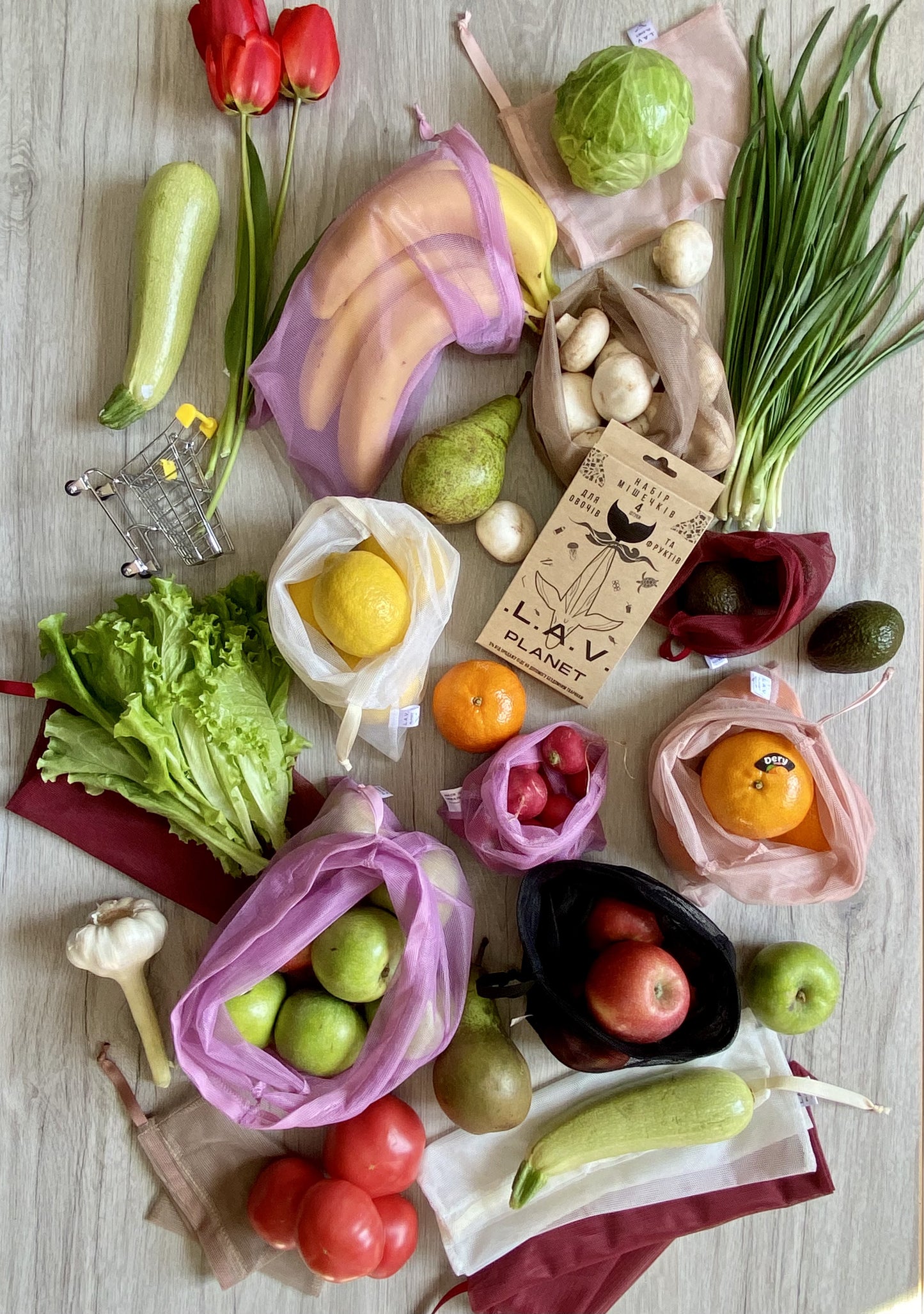 Reusable Produce Bag 4 pcs set